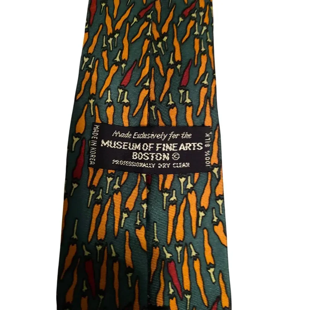 Museum of Fine Arts Boston Chili Pepper Silk Neck‎ Tie Abstract Art